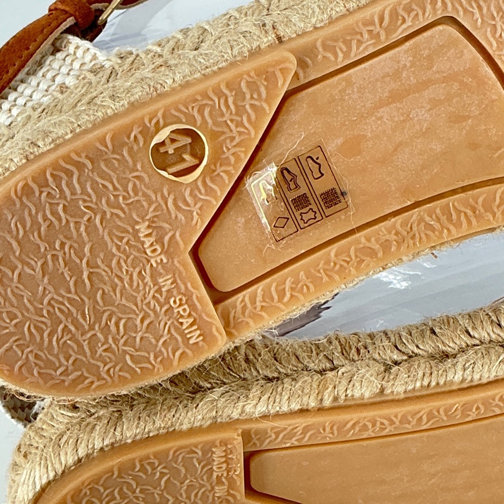 Boden Size 41 US 10 Pineapple Embroidered Espadrille Sandals Spain Anthropologie - Picture 9 of 11